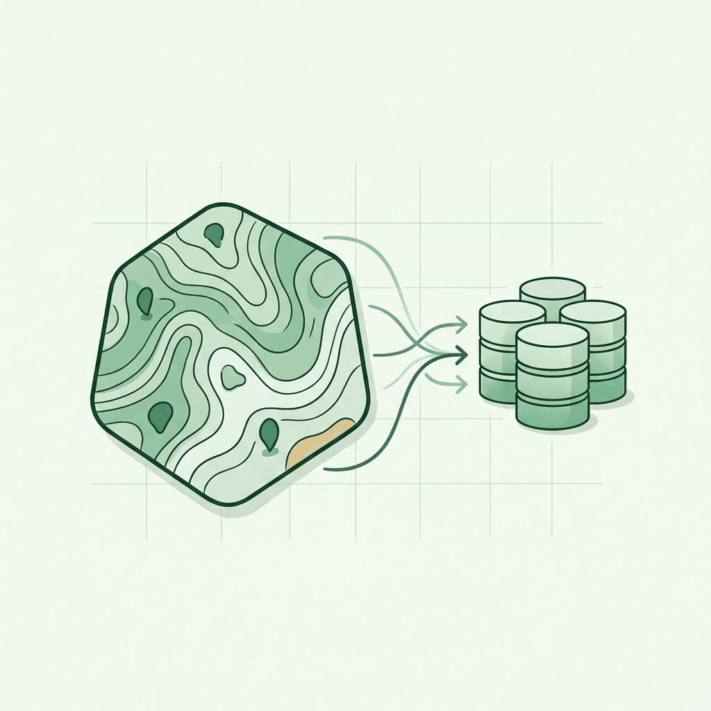 Ilustrace práce s geodaty na webu